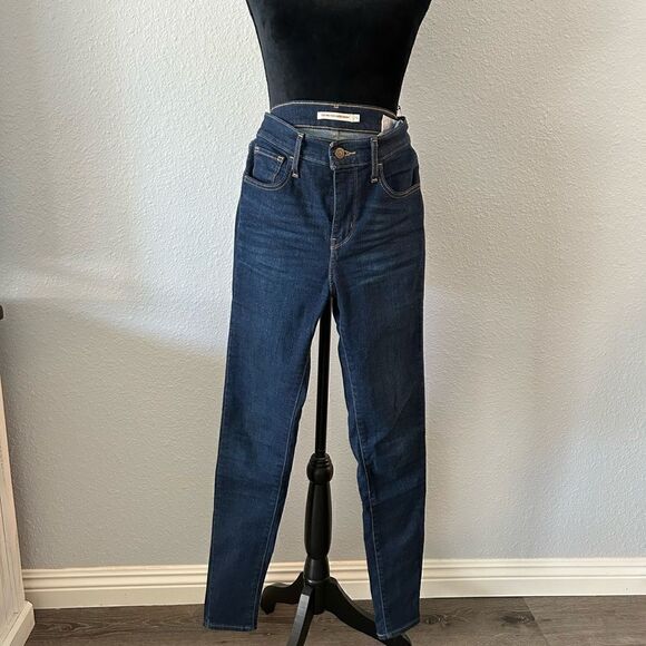 Levi’s high rise super skinny jeans dark blue - Picture 1 of 4